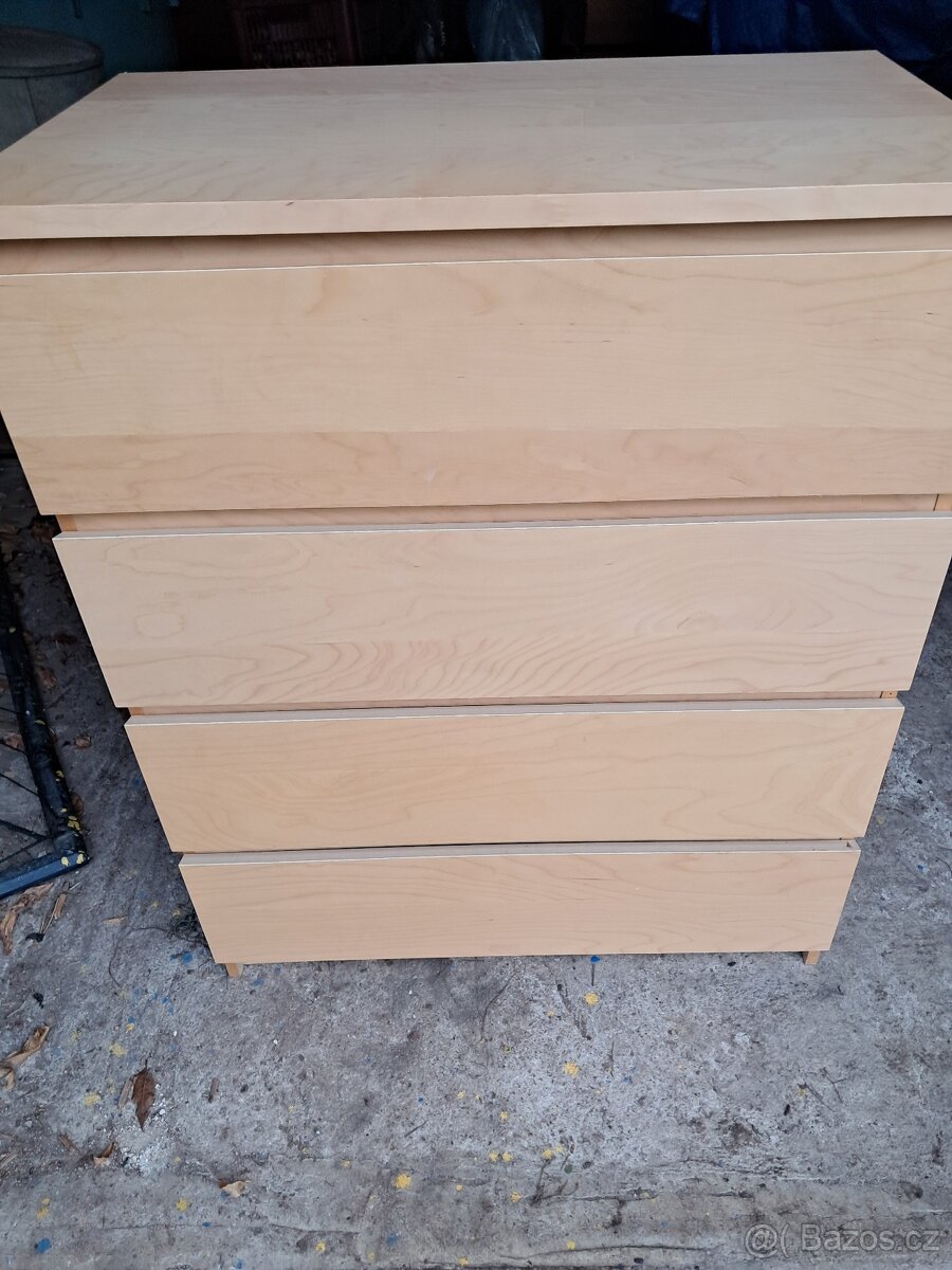 Ikea komoda Malm bříza 4 zásuvky - 2