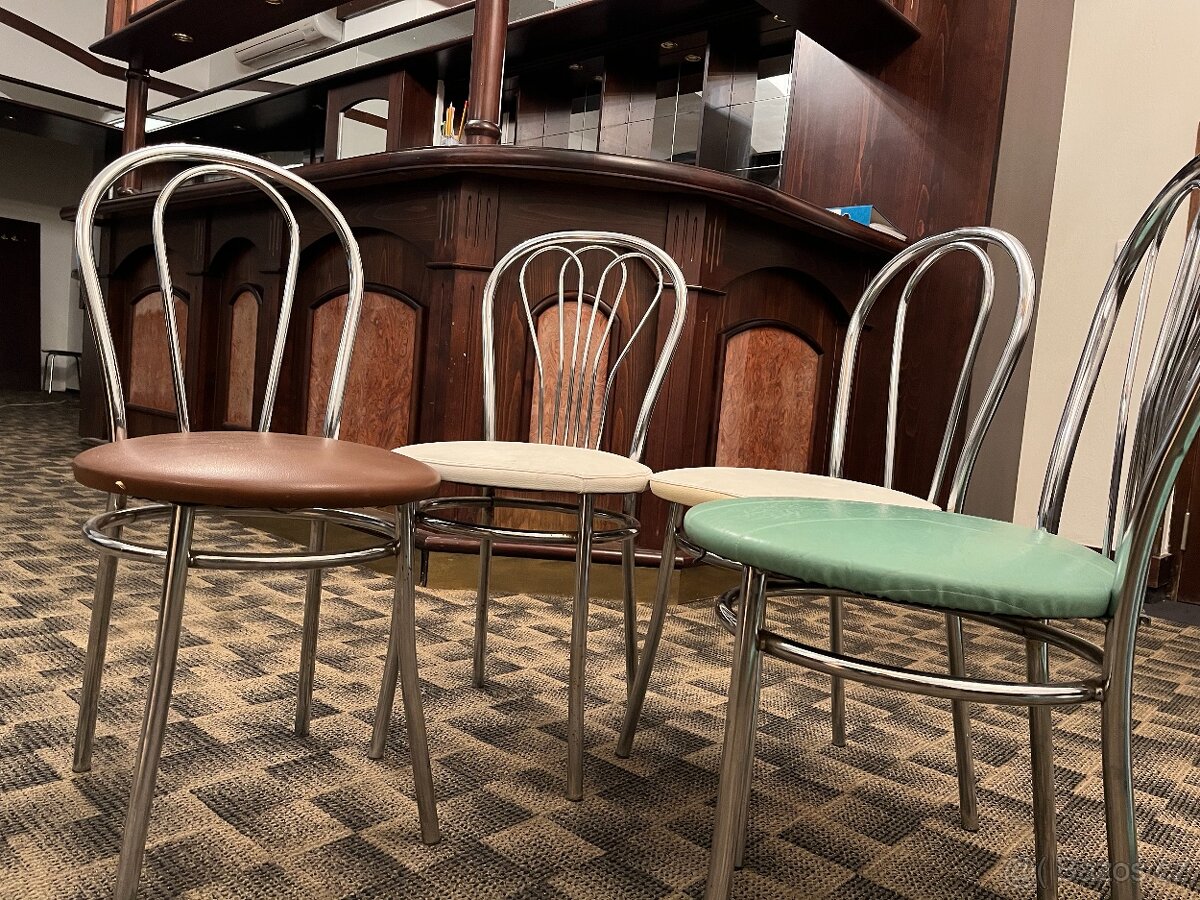 židle, nově přečalouněné koženkou 7ks - 2