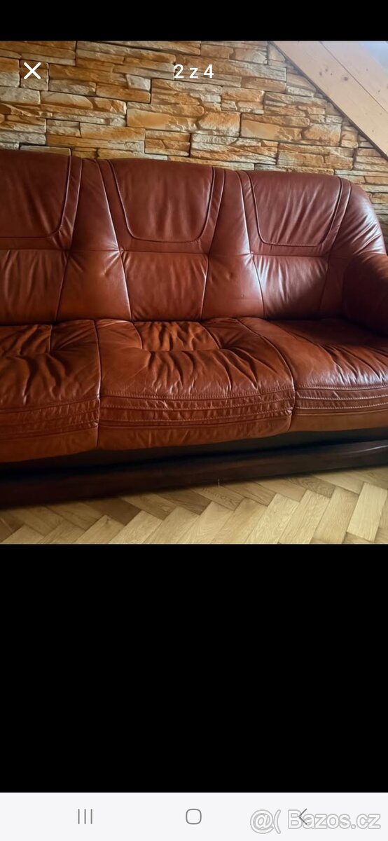 Krásná kožená sedací souprava - 2