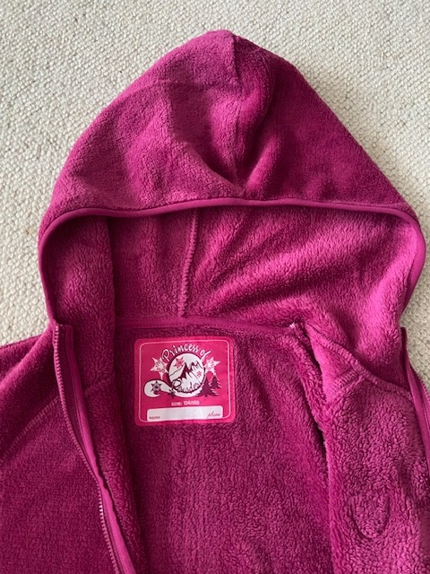 Dívčí růžová mikina - chlupaka, vel.134, zn.Tchibo - 2