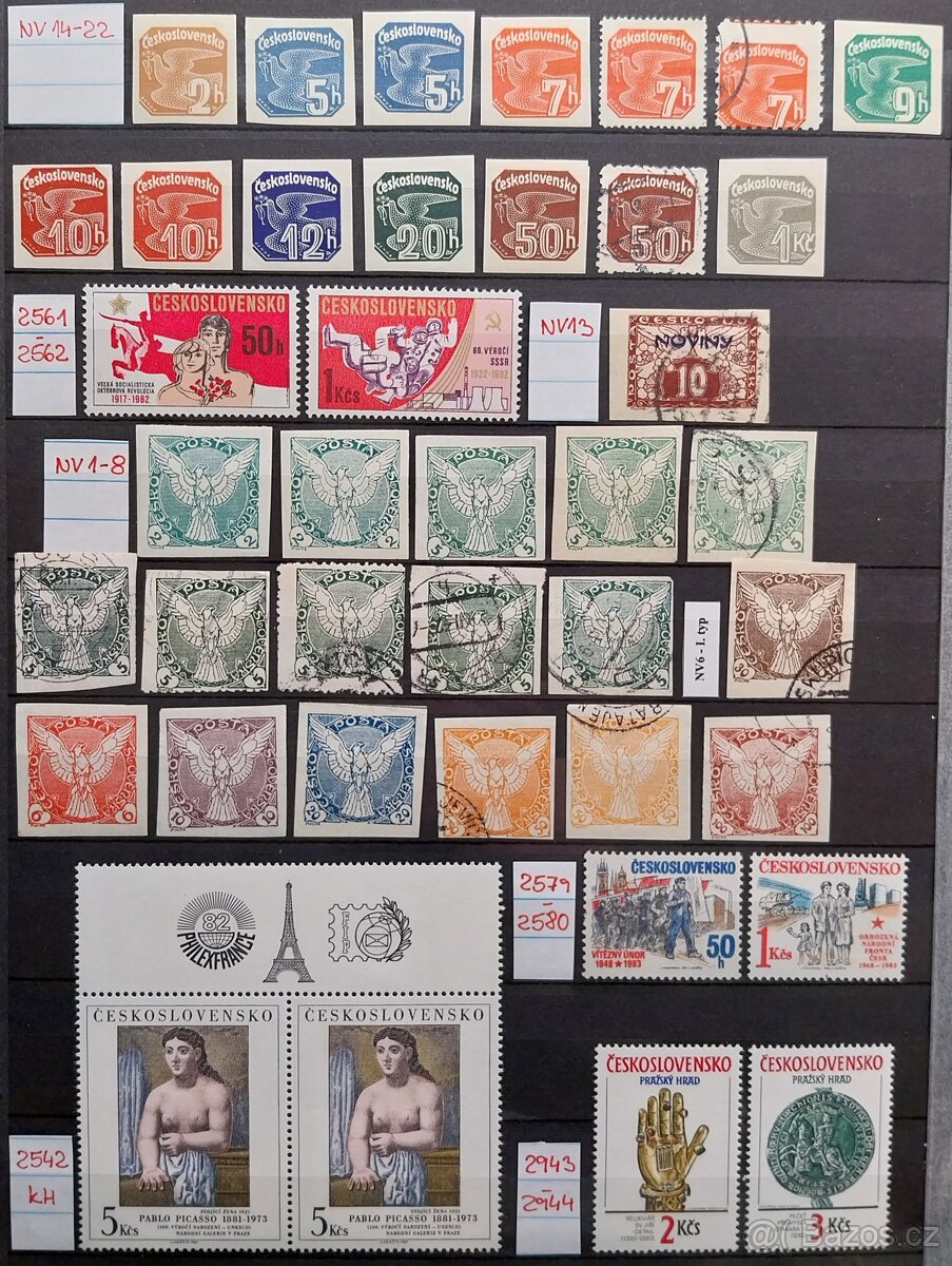 Známky ČESKOSLOVENSKO – 1 - 2