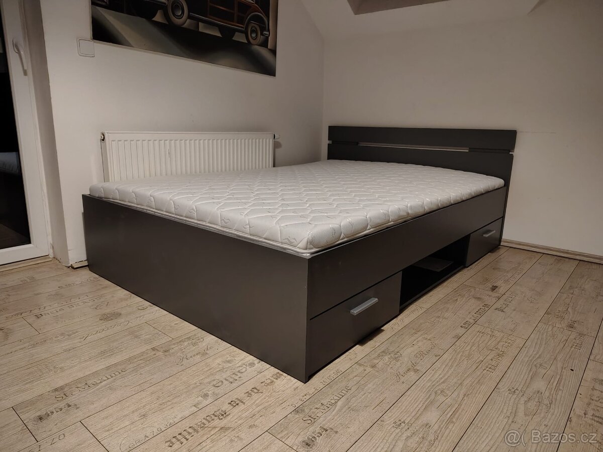 Multifunkční postel s rošty a matrací vcelku NOVÁ - 2