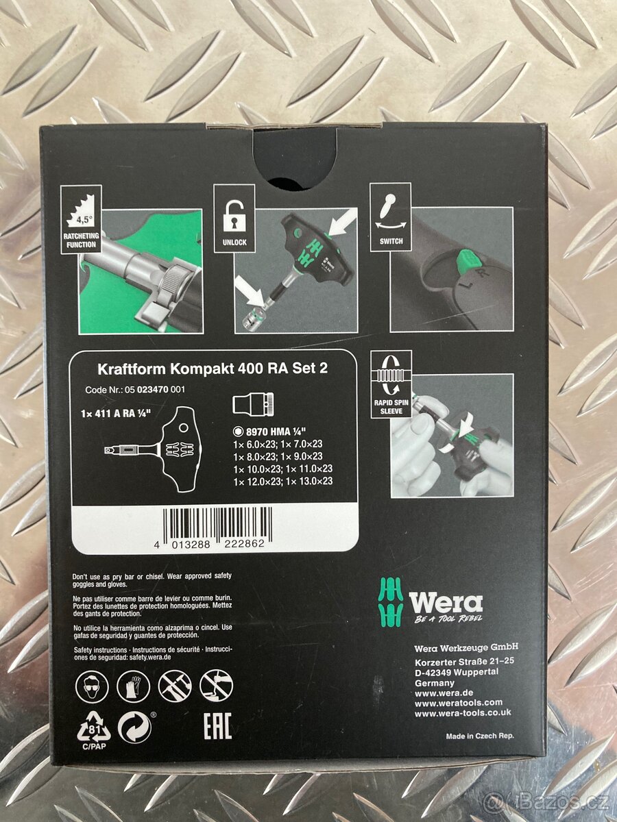 WERA Kraftform Kompakt 400 RA Set 2, 9 dílný 05023470001 - 2