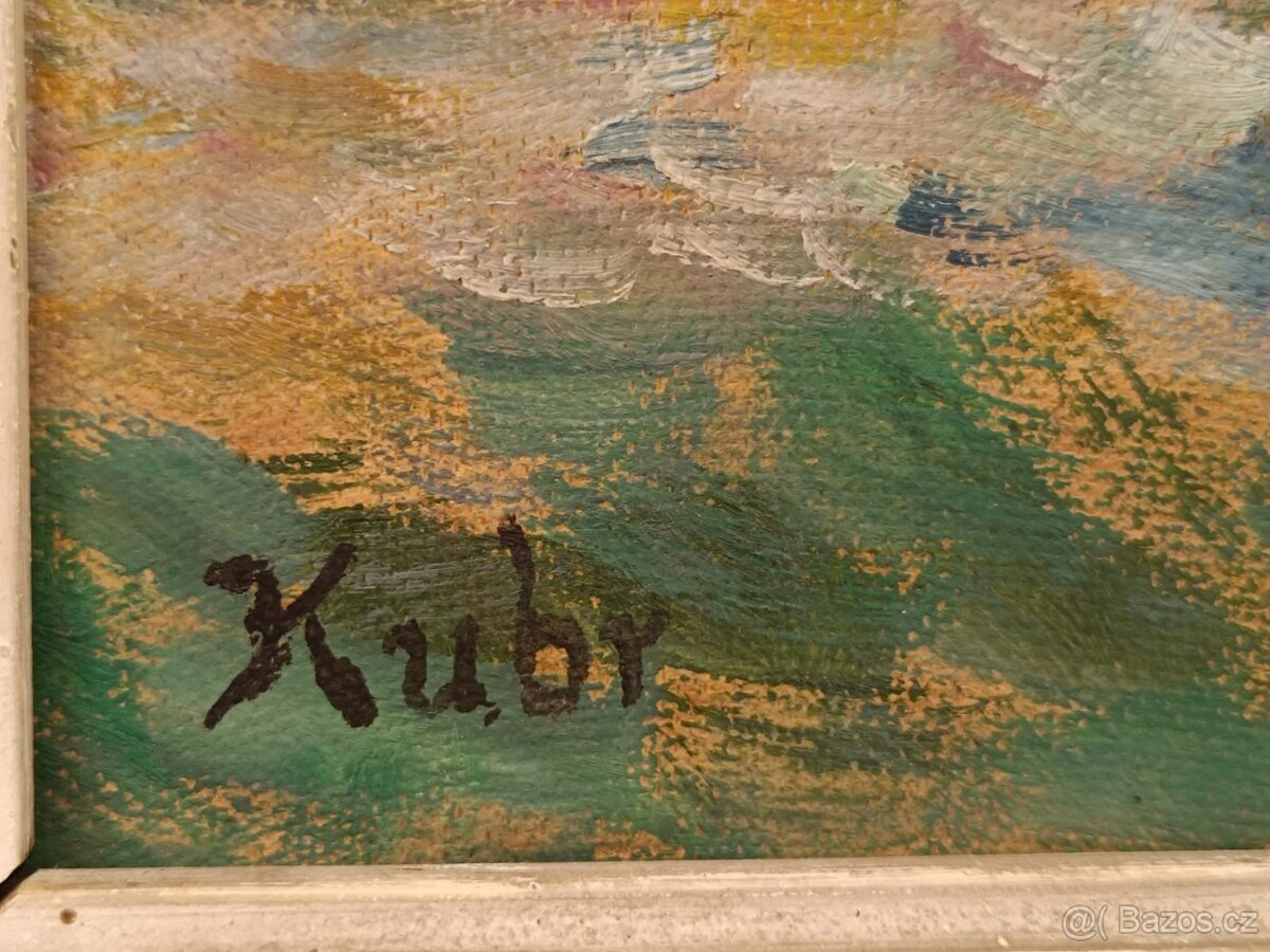 Obraz Kubr, Jaro na vsi, olejomalba 47x59 - 2