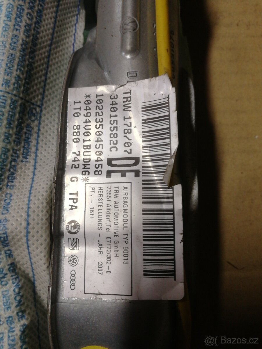 Volkswagen Touran stropní airbag - 2