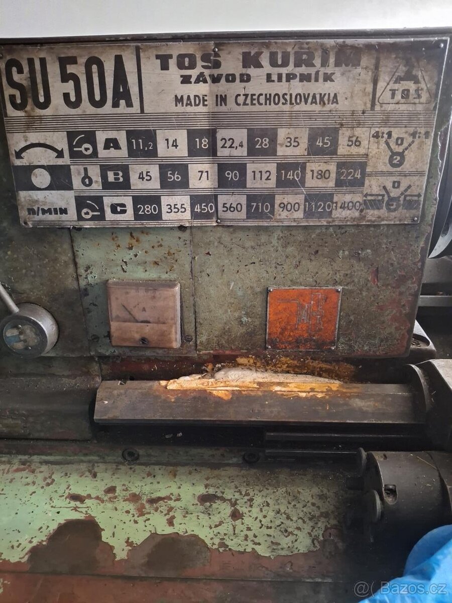 Hrotový soustruh TOS SU 50 A/1200 - 2