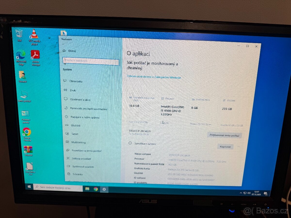 Herní PC 4. i5-6500 16GB DDR4 SSD 256G RX570 8GB - 2