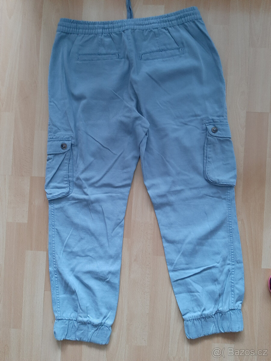 Dámské kalhoty šedomodré C&A - 2