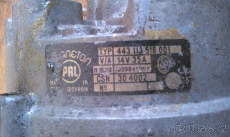 Škoda 1000, dynamo, alternátor, relé - 2