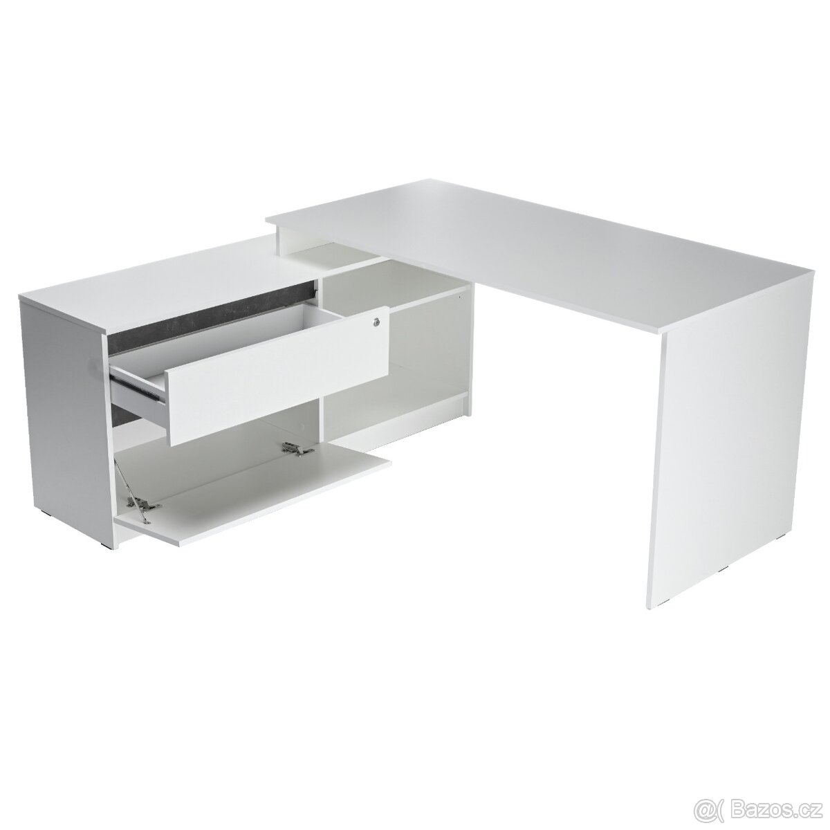 Psací stůl bílý rohový - 2