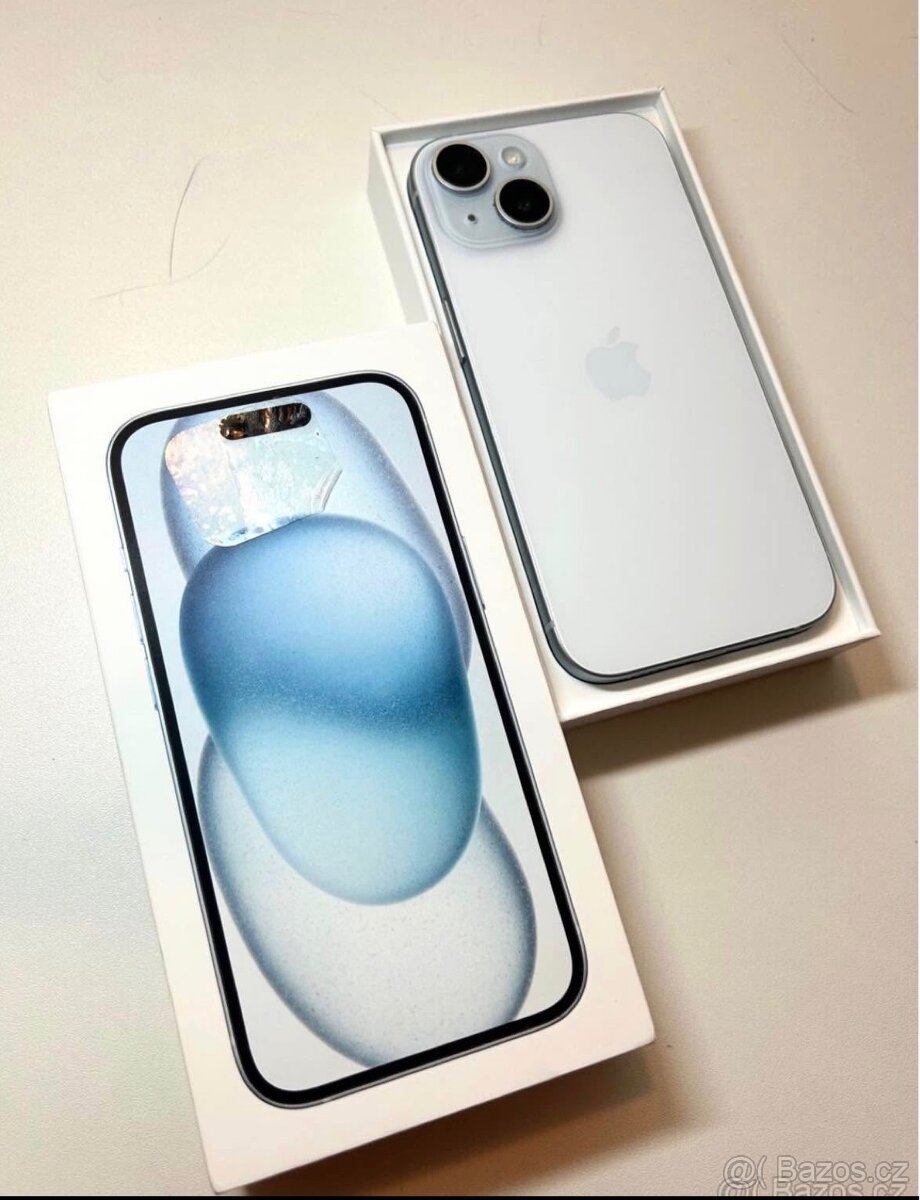 iPhone 15 128gb modrý, TOP STAV, 90% baterie - 2