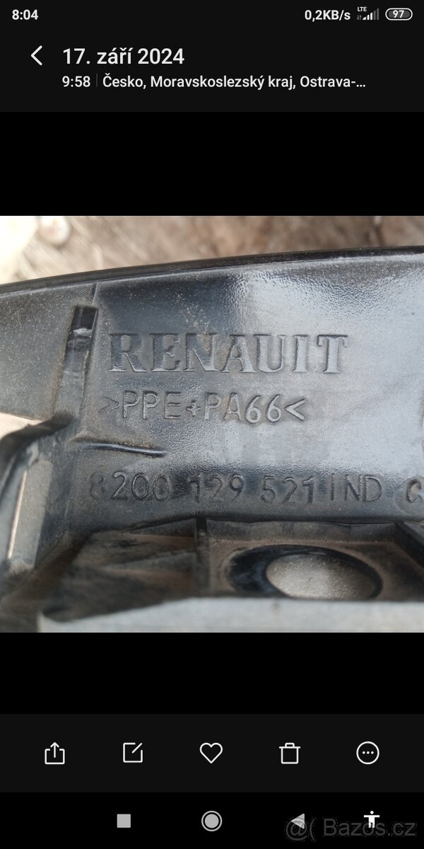 Přední pravý blatník Renault Laguna2 - 2