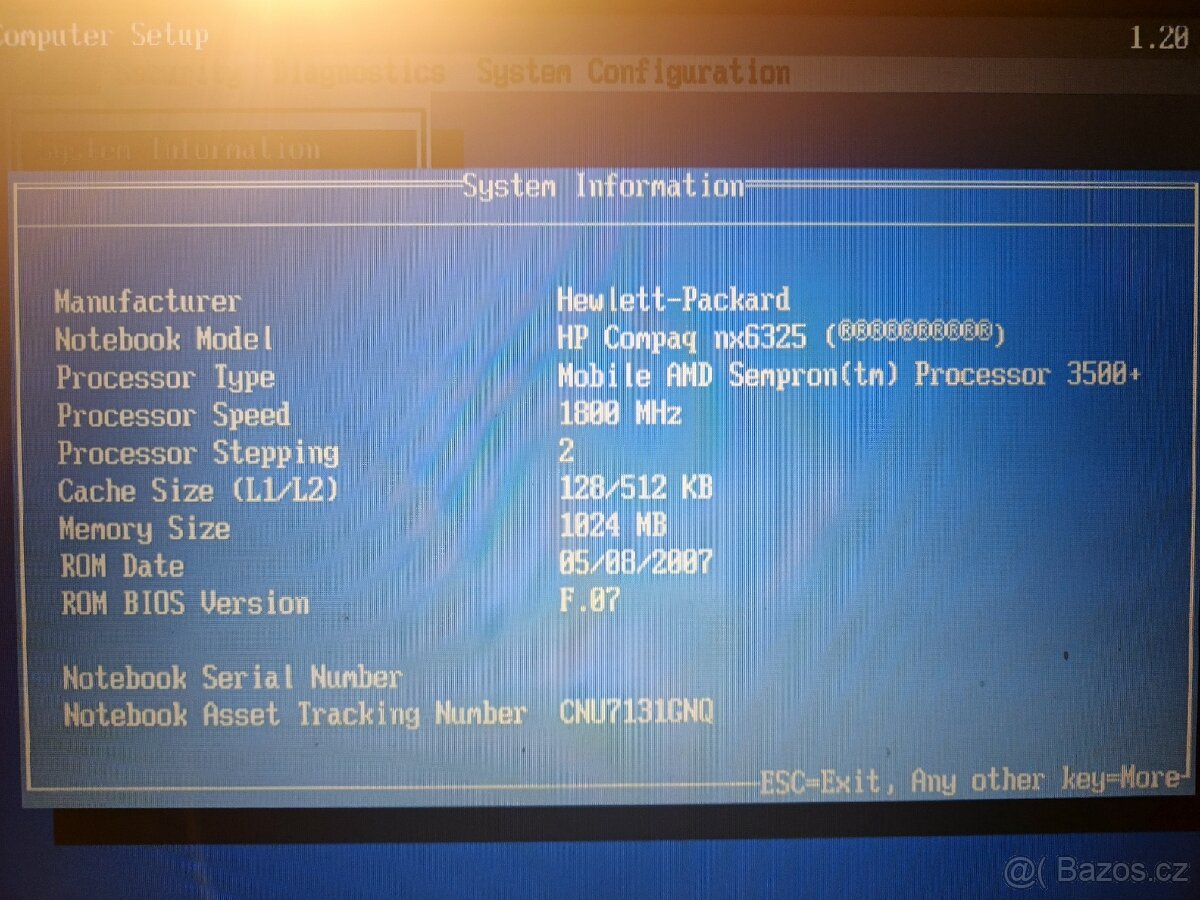 Hp compaq nx6325 - 2