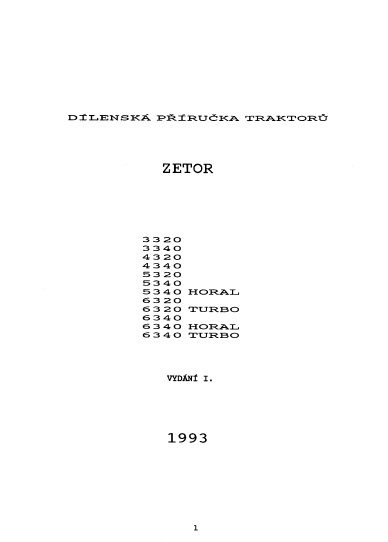 Zetor 3320-6340 díl. příručka, návod, kat. dílů 3340-7340 - 2