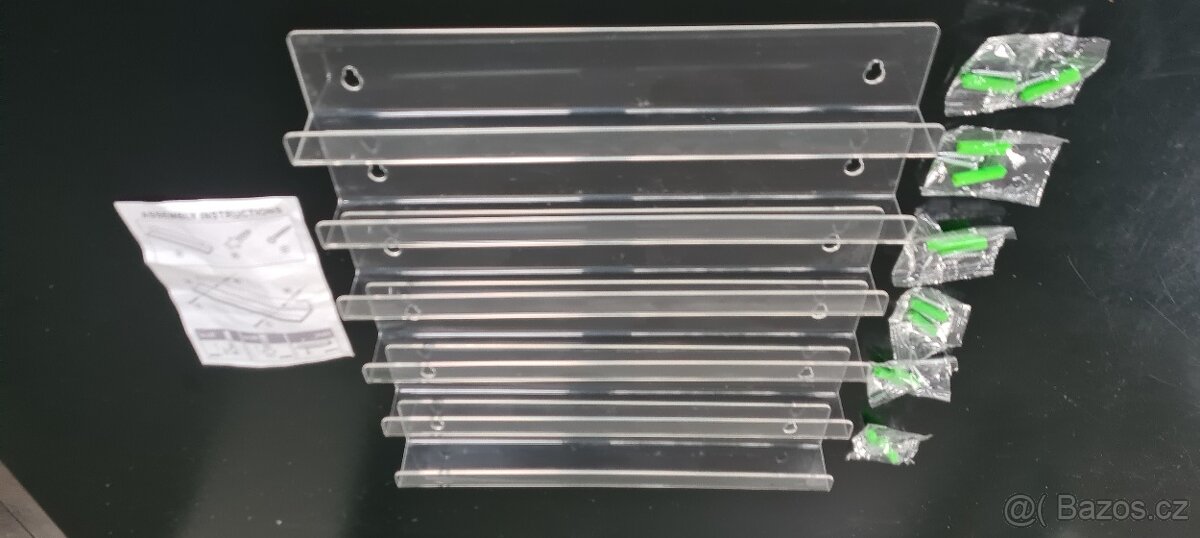 6ks Průhledné akrylátové nástěnné držáky na vinylové desky - 2