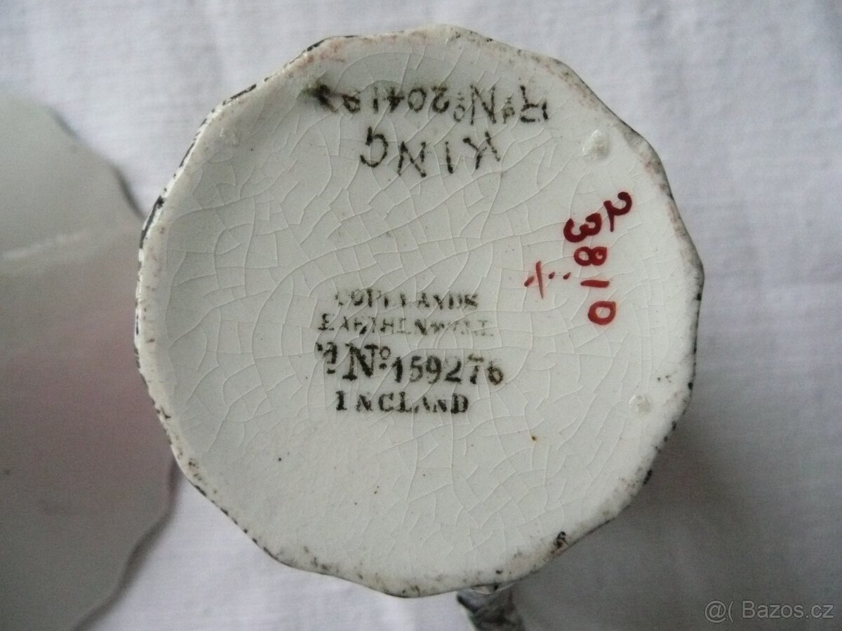 Glazovaný hrníček s podšálkem Zn. KING R-Spode Inpi, England - 2