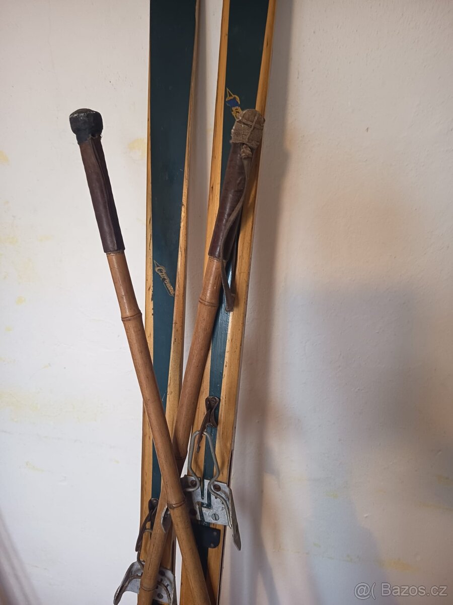 Starožitné ruské dřevěné běžky - 2