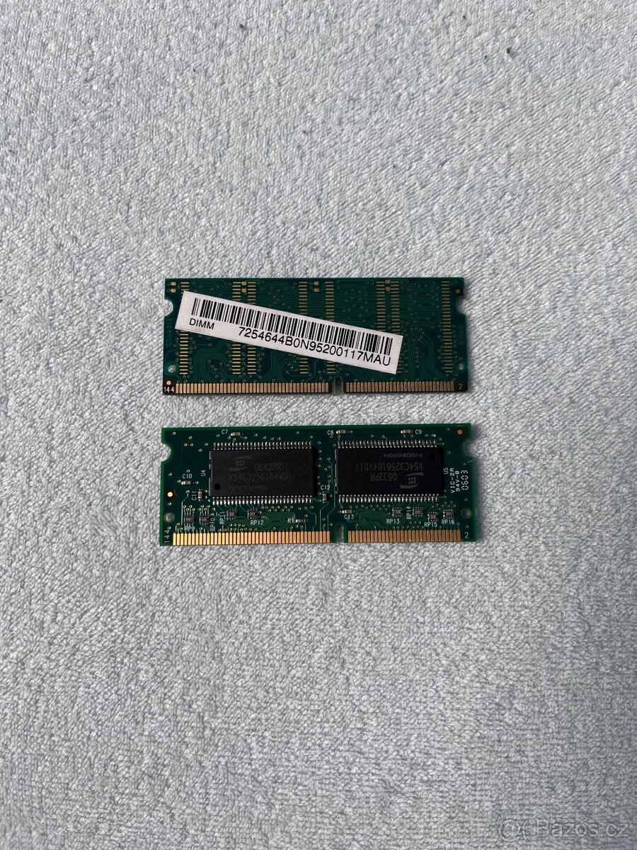 Starší PC příslušenství – myš Logitech PS/2 + RAM moduly (SD - 2