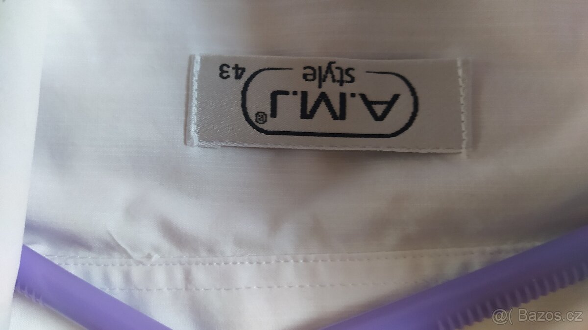 Bílá společenská košile A.M.J. - 2