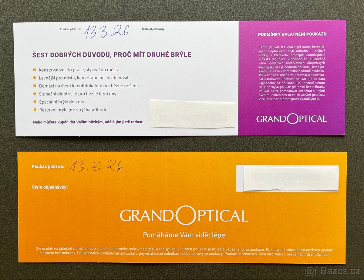 Poukázky do Grand Optical - 2