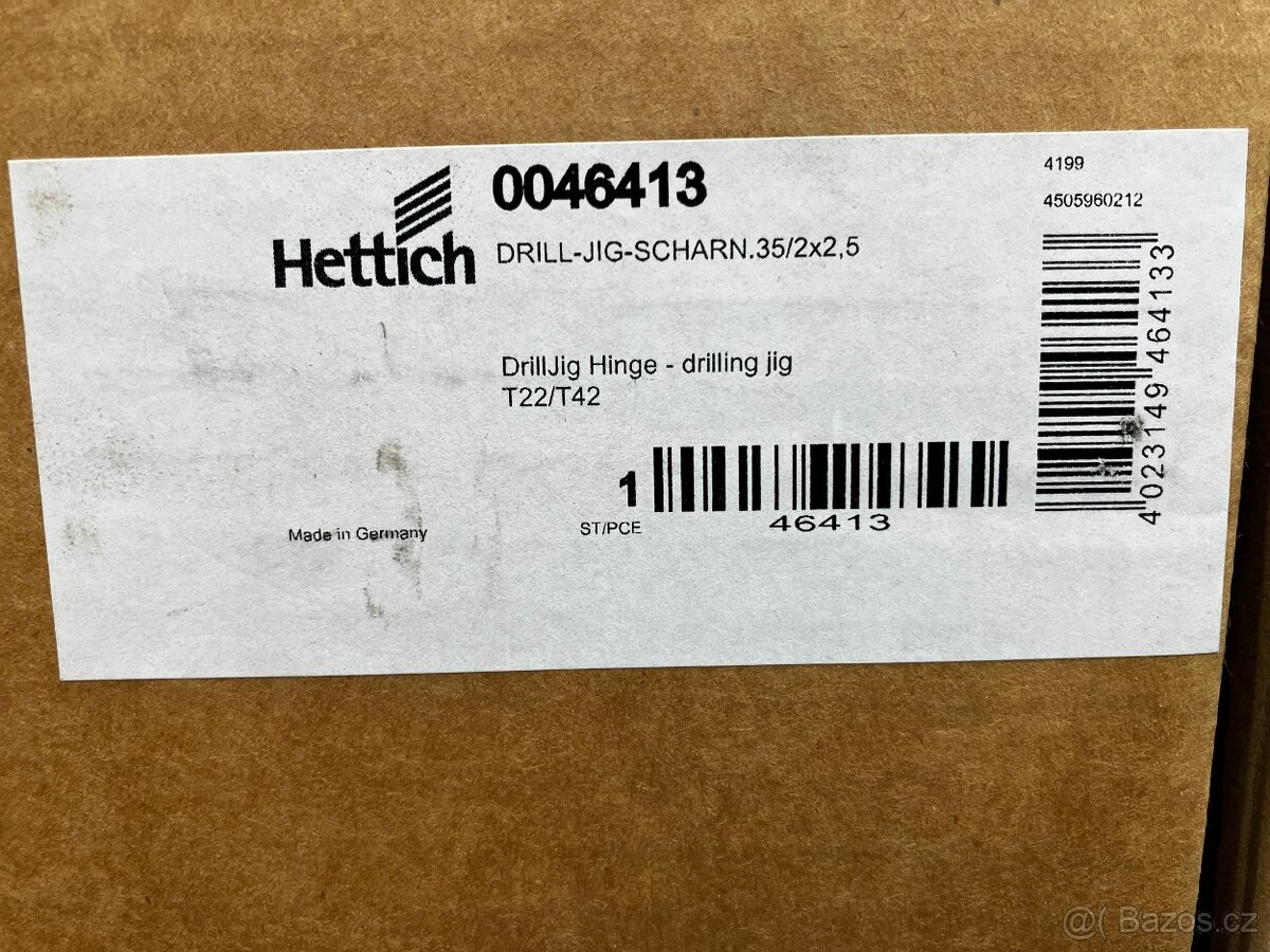 Vrtací přípravek HETTICH DrillJig pro vtrání pantů prům. 35 - 2
