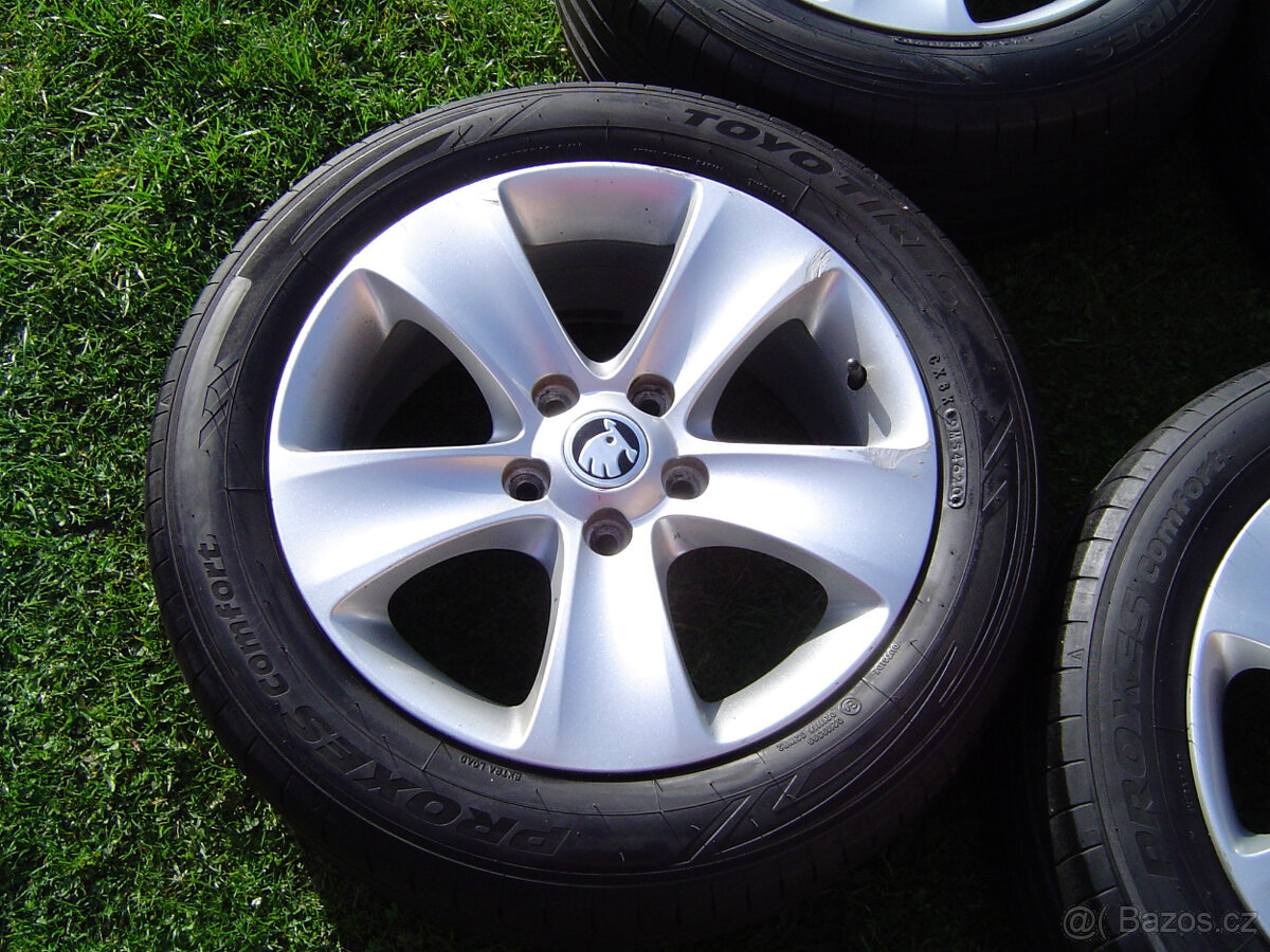 4XLETNÍ HLINÍKOVÁ KOLA ŠKODA OCTAVIA III,II 205/55 R16 .TOP - 2