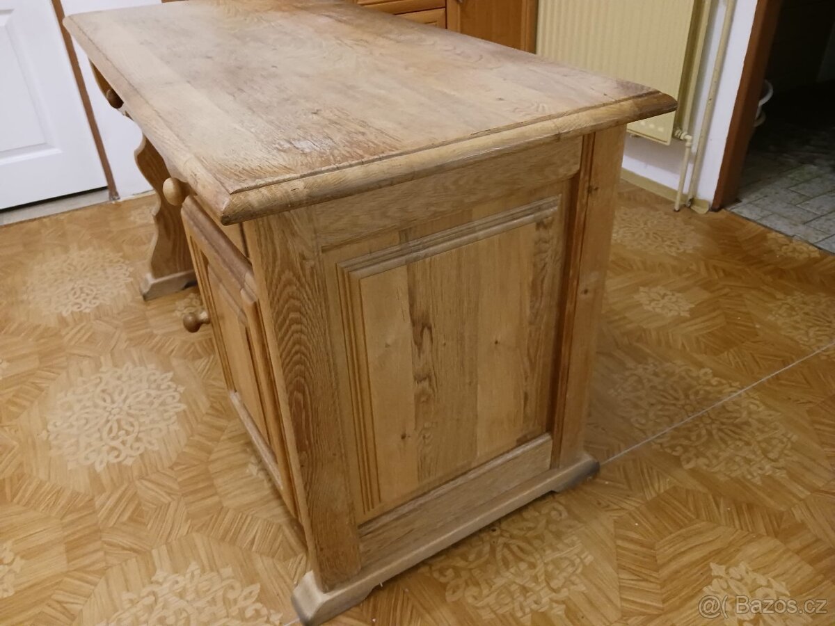 Rustikální masivní psací stůl - 2