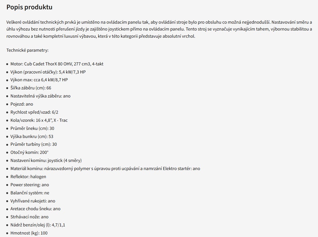 Cub Cadet 526 SWE - 2