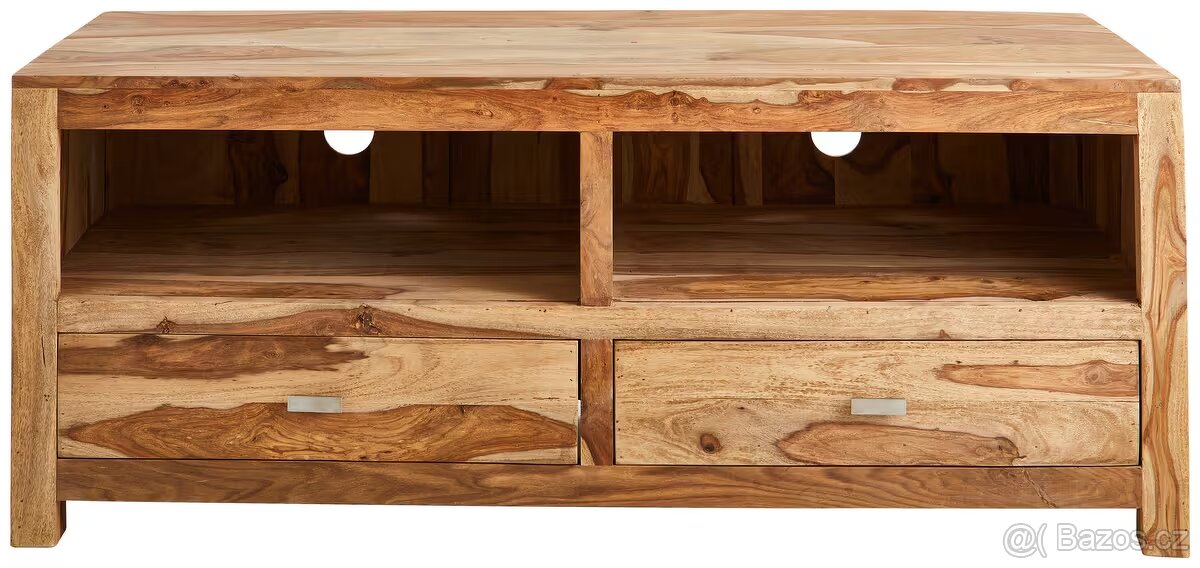 Na prodej: Nízká komoda z masivu – sheeshamové dřevo - 2