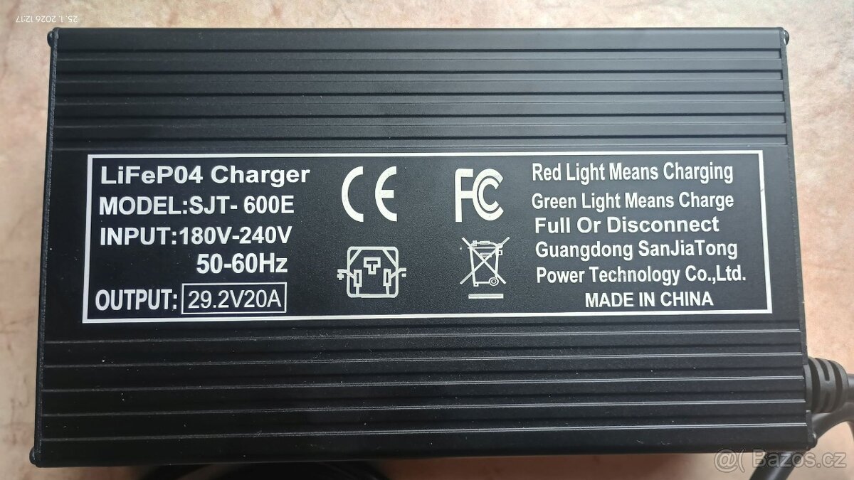 Nabíječka 8s LiFePo4 29,2V 20 A - 2