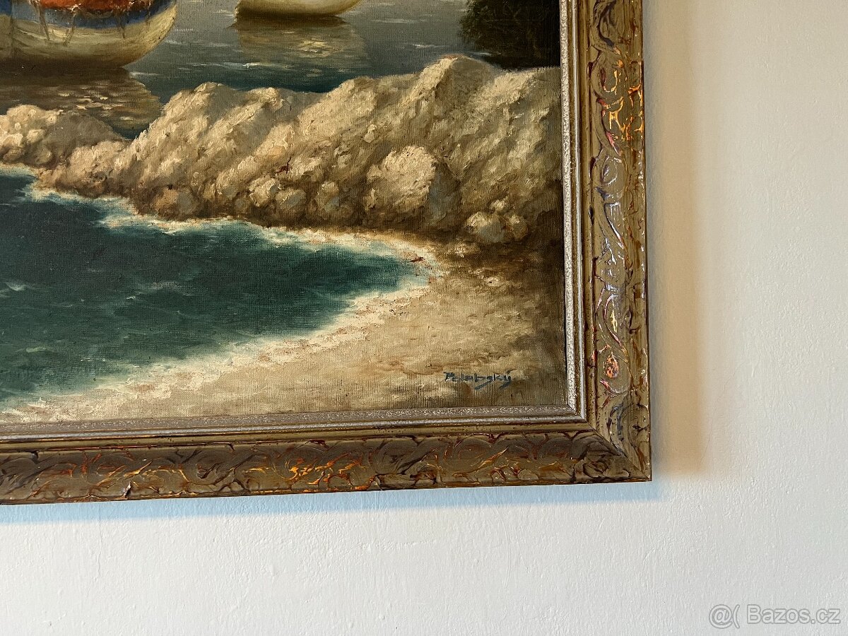 Obraz rybářské lodě na moři - 2