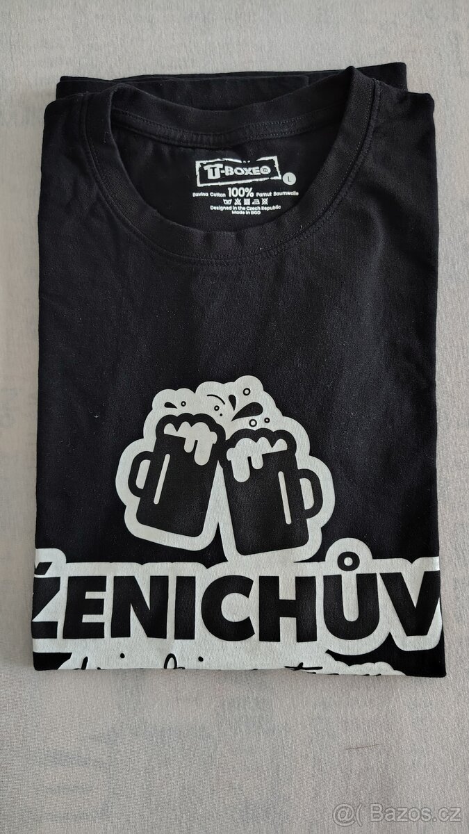 Tričko vel. L Ženichův drinking team - rozlučka se svobodou - 2
