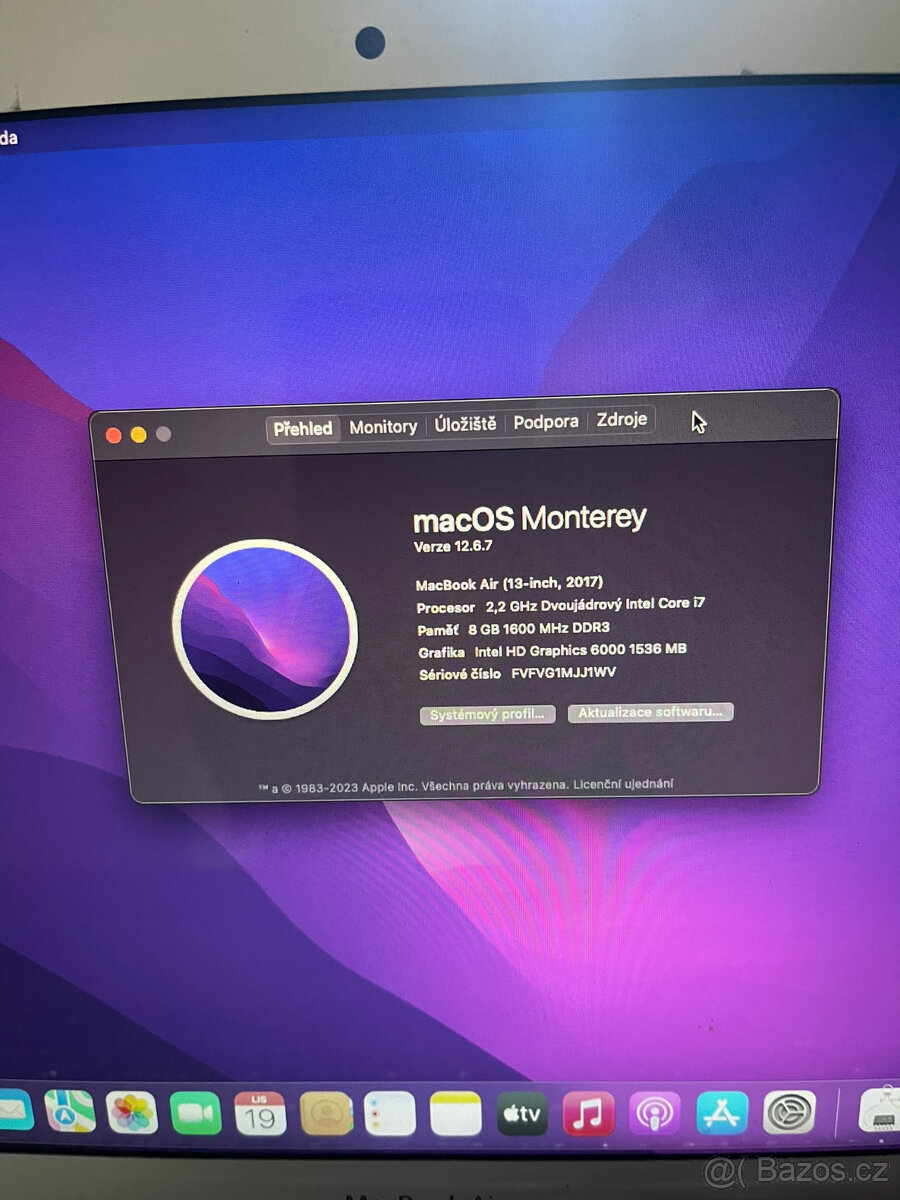 Macbook Air 13" - 2017 - A1466 - Intel i7 + 256GB SSD - 2