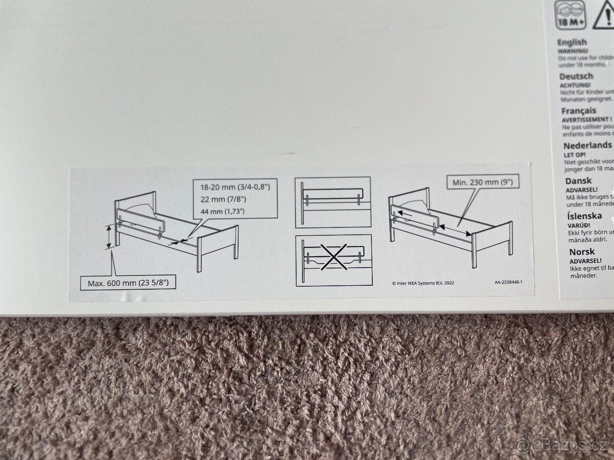 IKEA zábrana na postel NATTAPA - 2