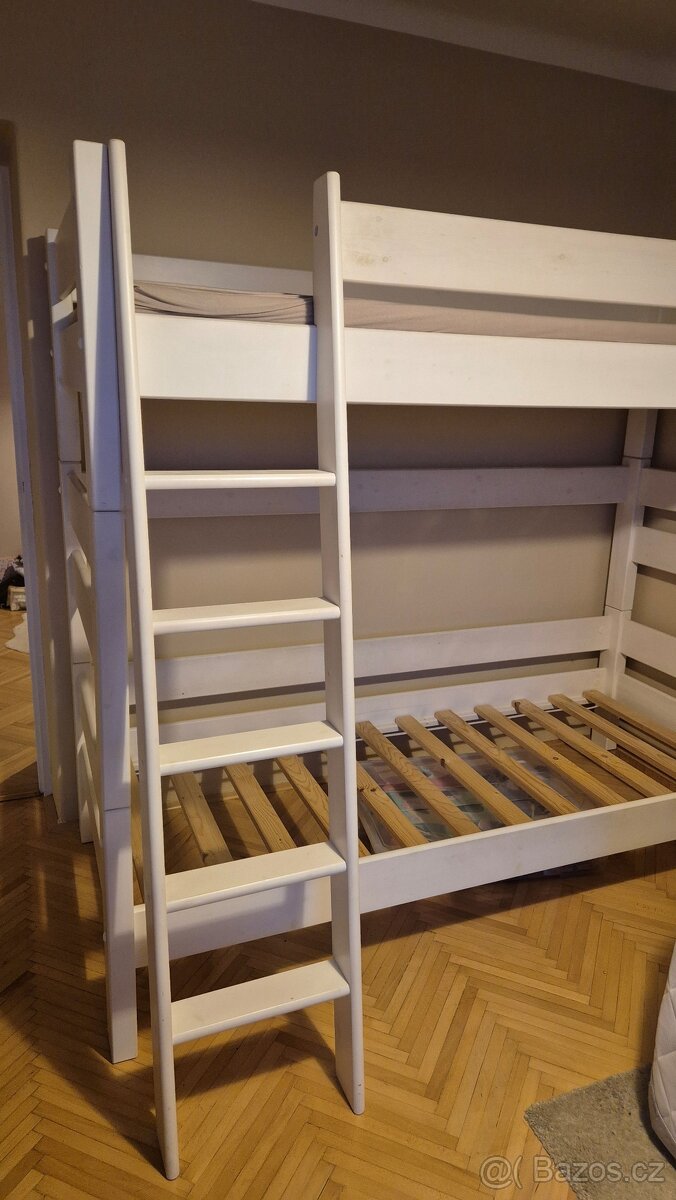 Patrová postel Sendy, výška 180 cm, bílá - 2