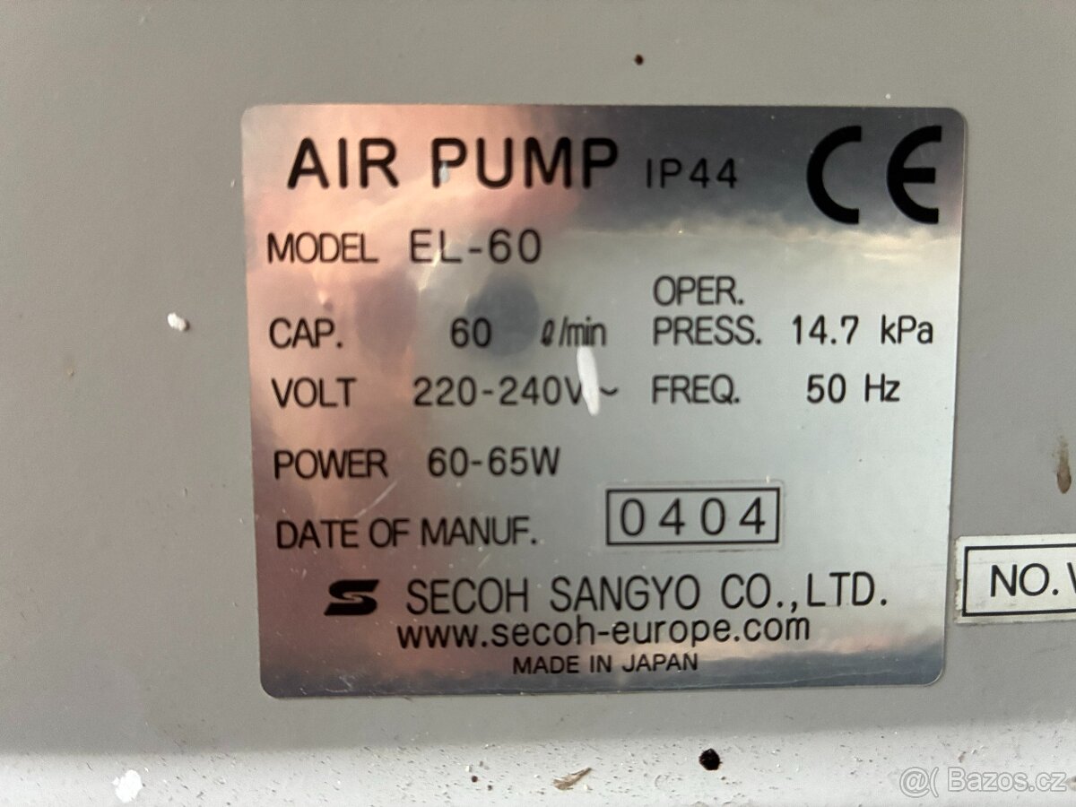 Membránové dmychadlo SECOH EL-S-60 kompresor - 2