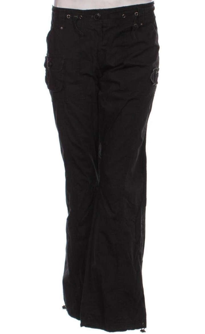 Letní dámské černé kalhoty -vel.M/L - 2