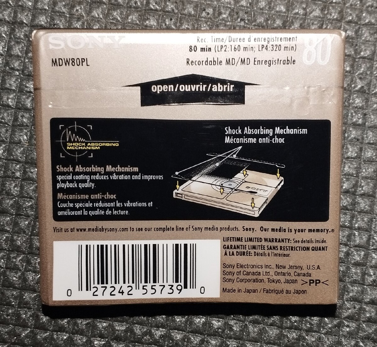 MiniDisc Sony MDW80PL Premium Gold - 2