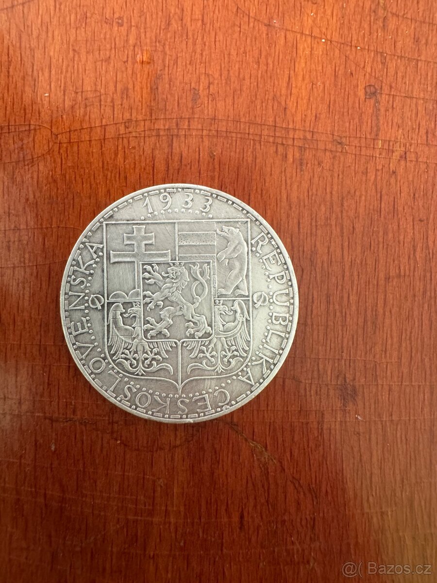 Stříbrná 20 Kč 1933 - 2