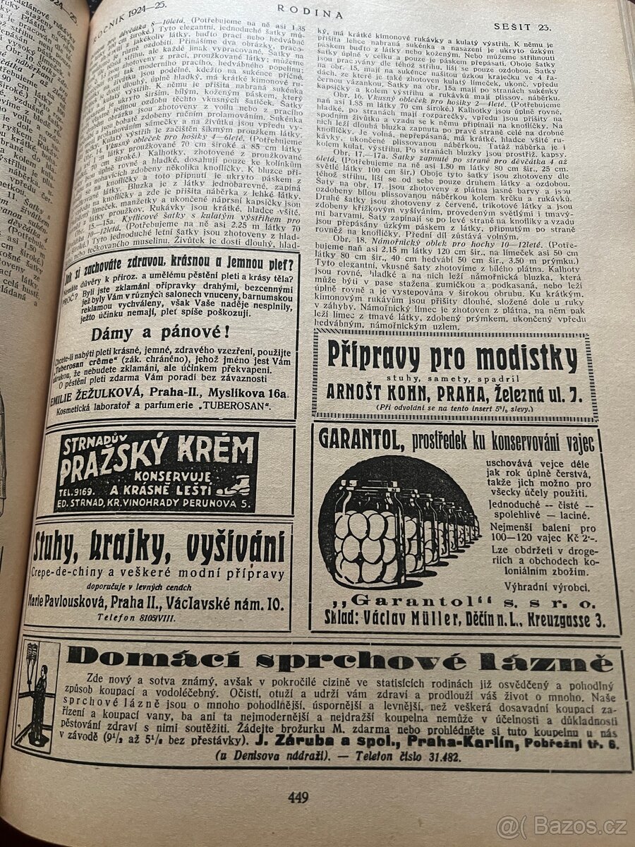 Prodám svázaný časopis RODINA – celý ročník 1924–25 - 2