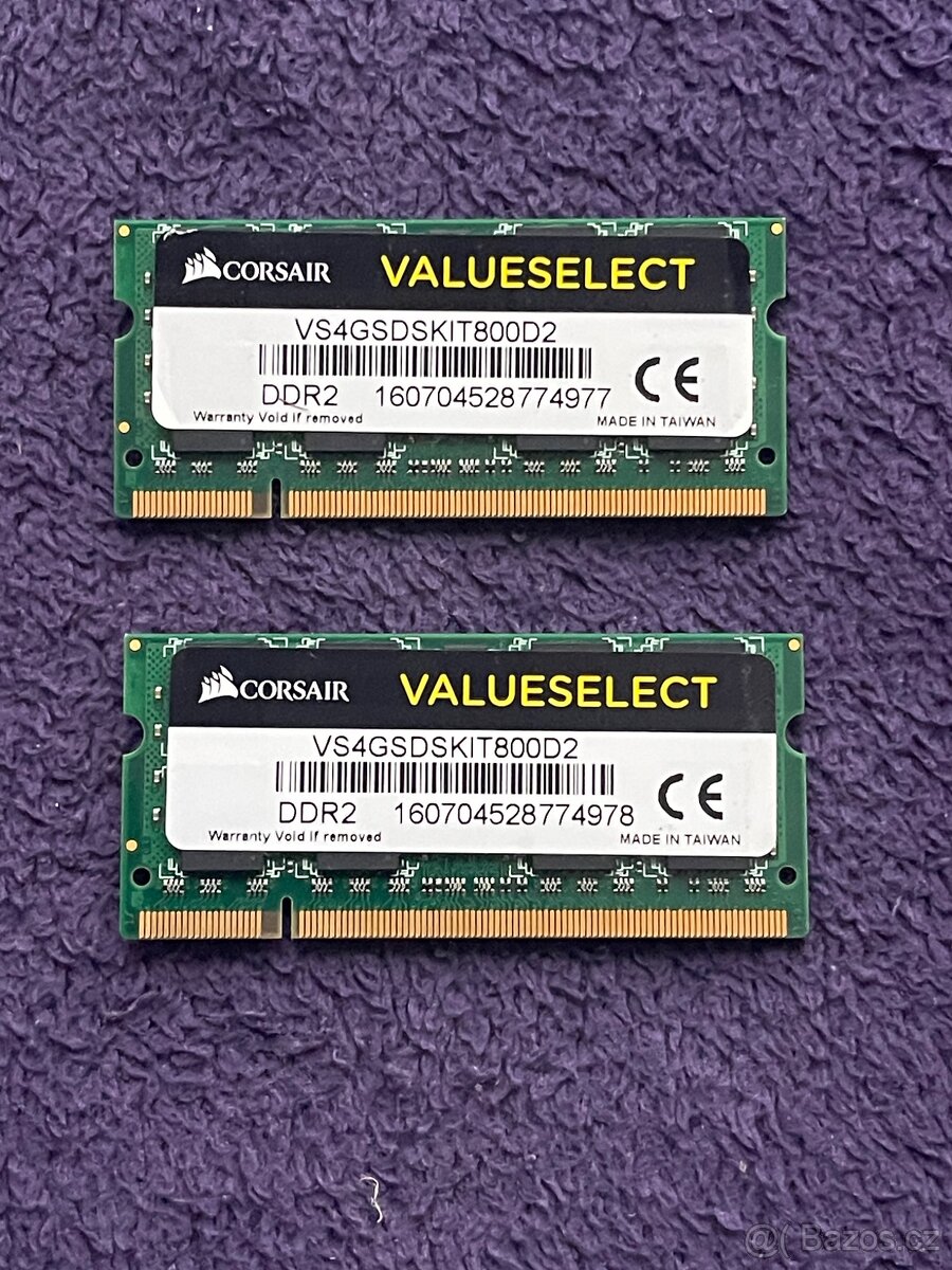 Notebookové paměti DDR2 a DDR3 – různé typy - 2