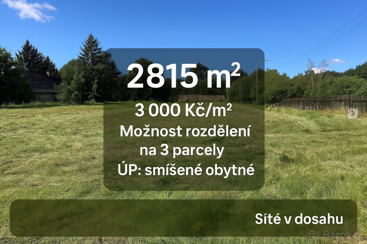 Prodej stavebního pozemku 2 815 m² – Kravaře (Opava) - 2