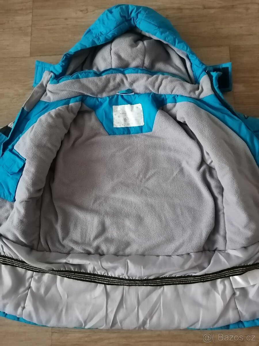 Zimní dětská bunda vel. 116/122 (červená,) a 128/134 (modrá) - 2