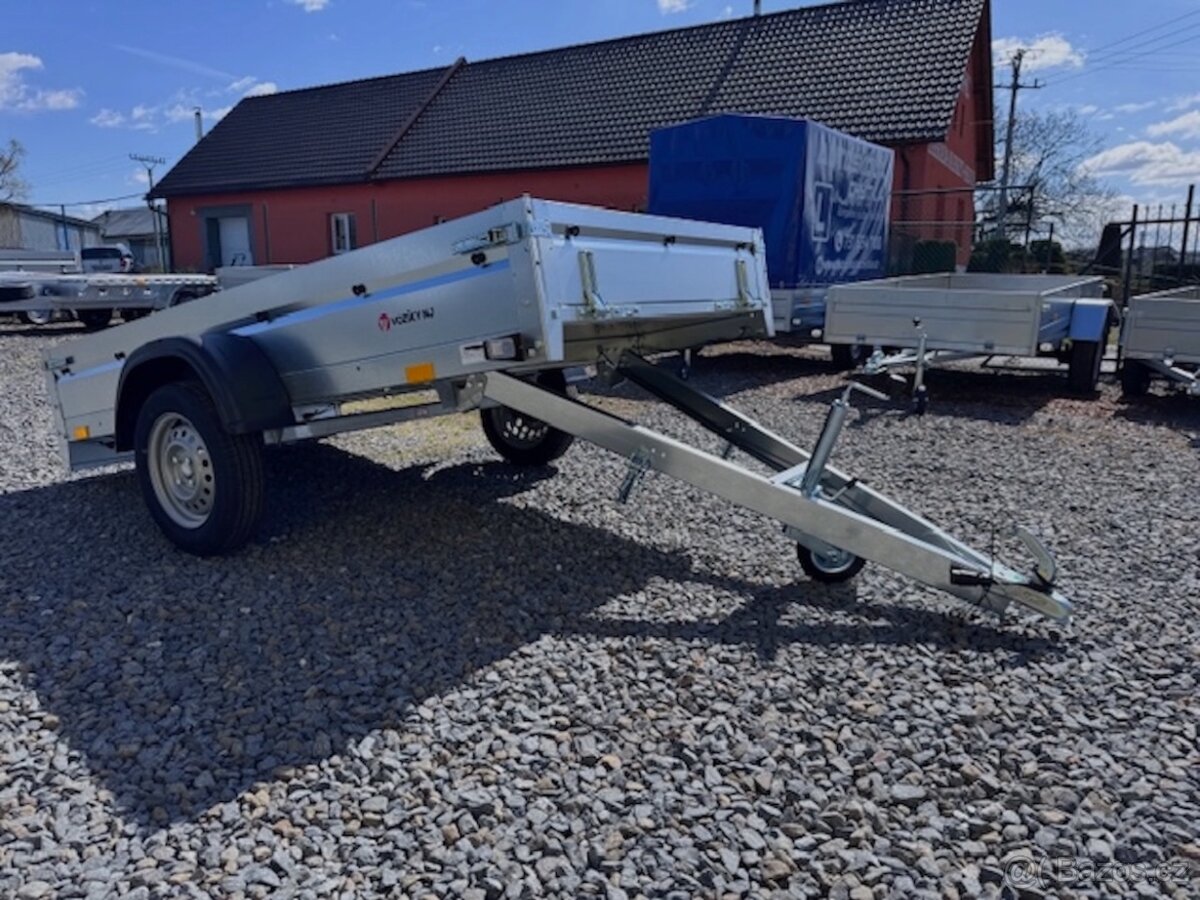 Přívěsný vozík 252x130cm, sklopný, 750kg, 130km/h - 2