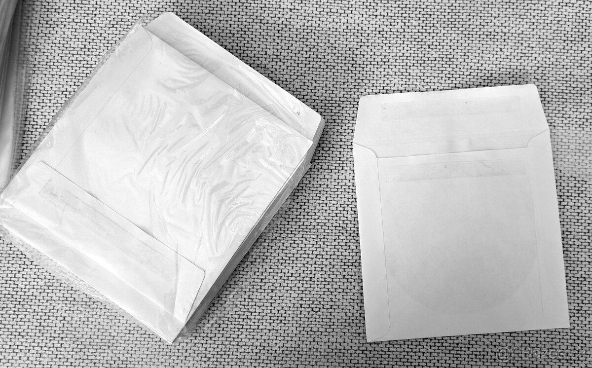 Papírové obaly pro CD/DVD, bílé - 60 ks - 2