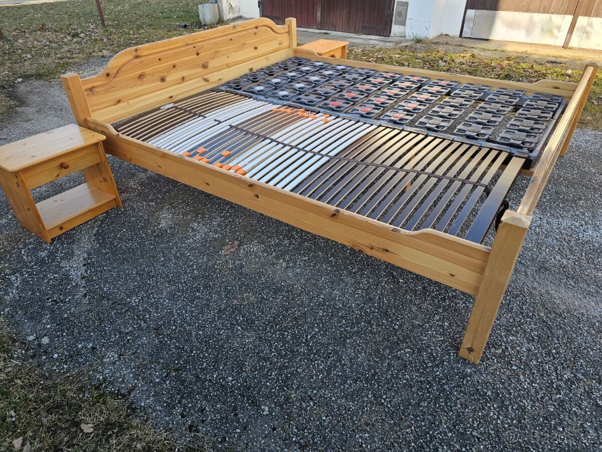 Masivní postel - borovice 180x200 cm - 2