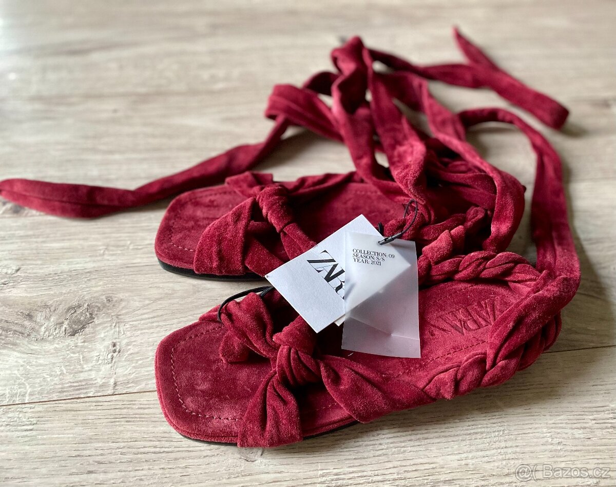 KOŽENÉ SANDÁLY ZARA, VEL.38 - 2