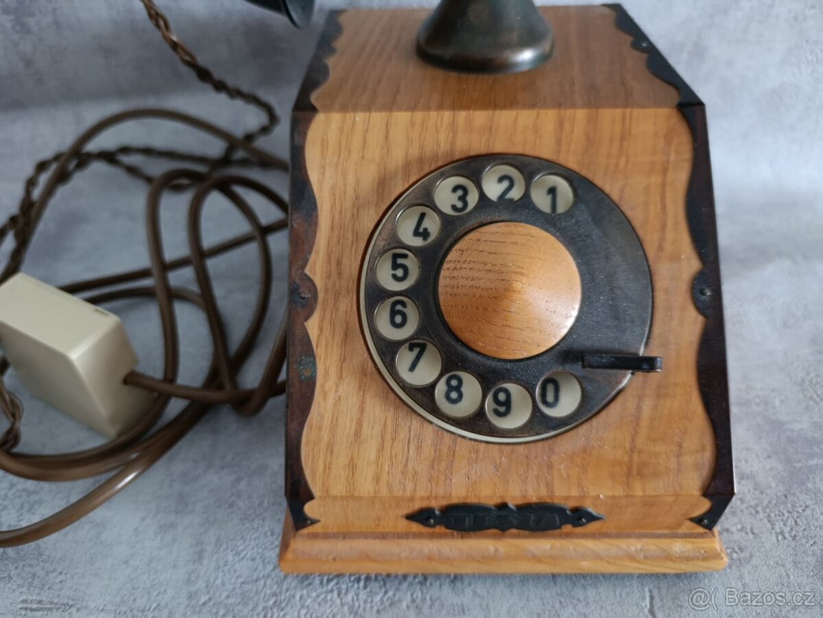 Starý telefon Tesla k dekoraci č.2 - 2