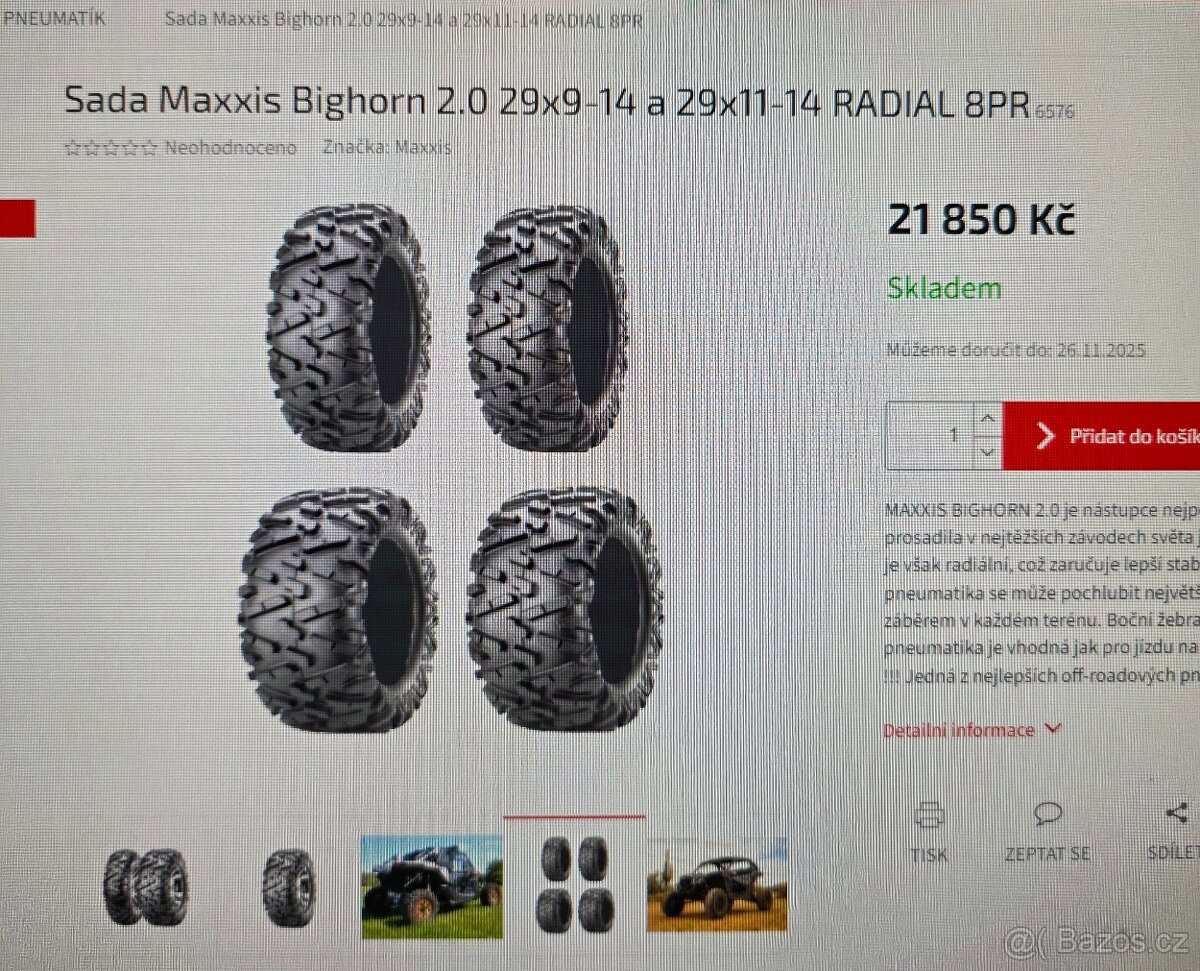 Kola Ráfky Pneu Polaris RZR 14"