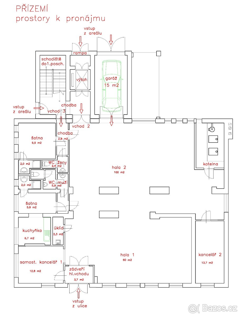 Pronájem nebytových/komerčních/kancelářských prostor - 2